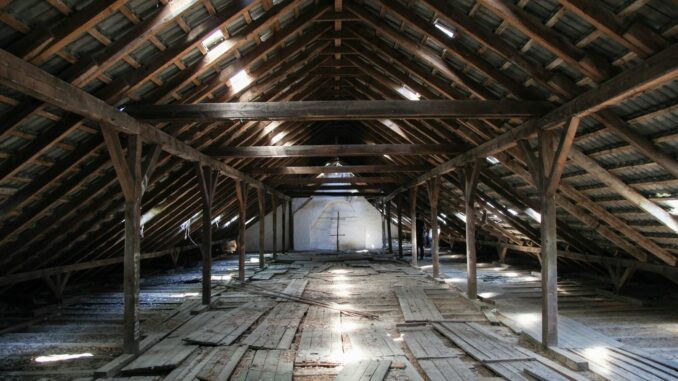 brown wooden attic